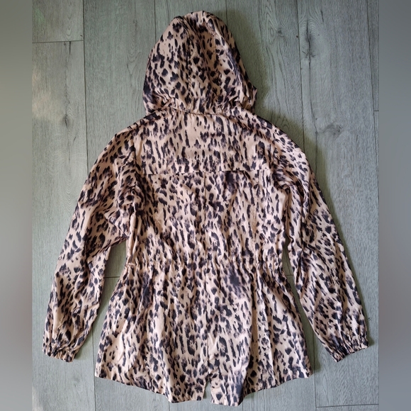 🐆D.E.T.A.I.L.S Leopard Print Spring Jacket Size Small - Picture 2 of 7